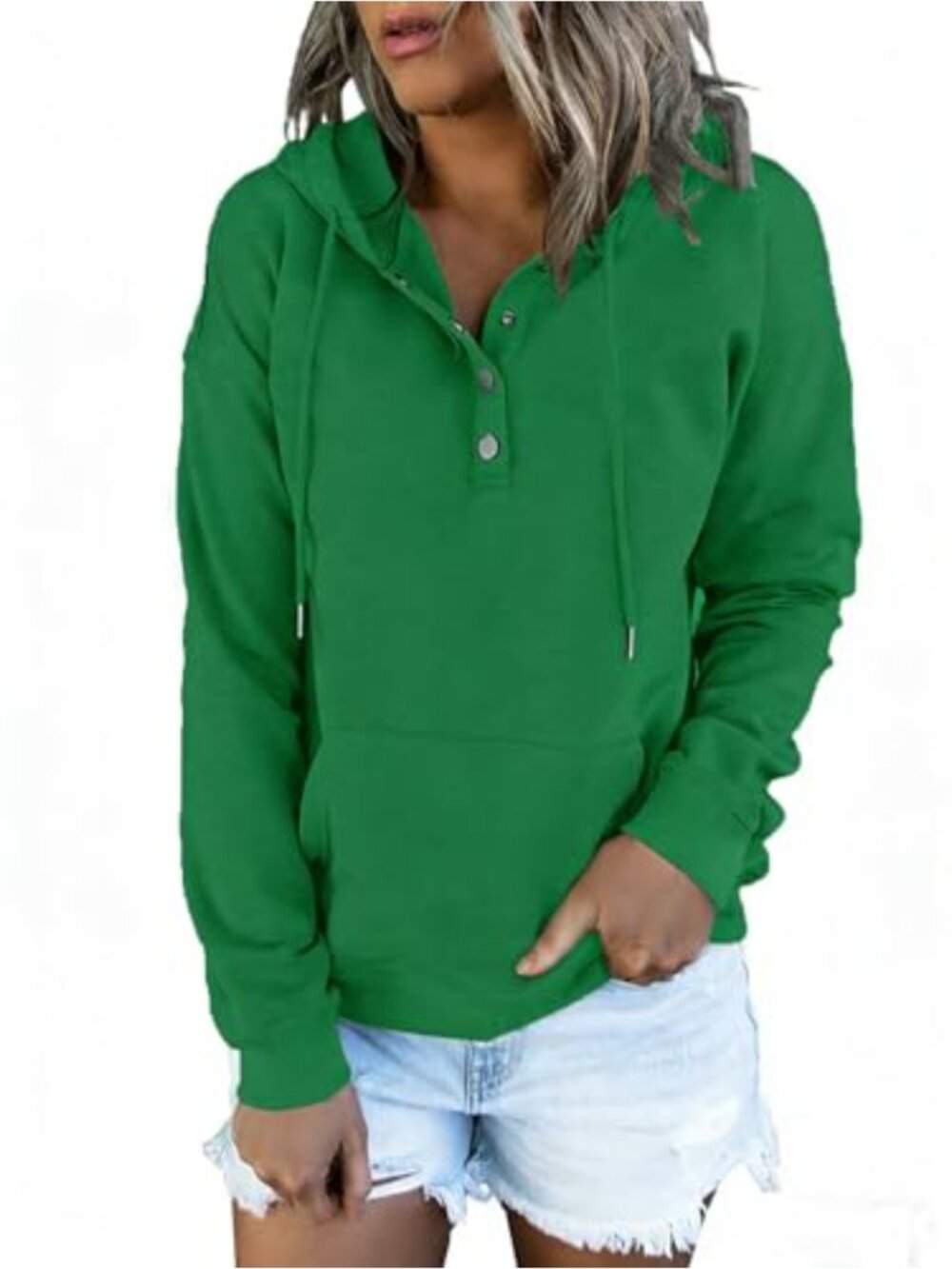 Women's Lightweight Hoodie Sweatshirt with Kangaroo Pocket Drawstring